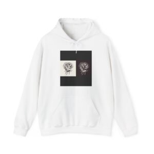 Skull Roses Tattoo Flowers Hoodie, Gothic Sweatshirt, Edgy Pullover, Dark Floral