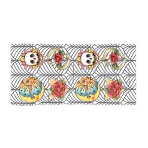 Tattoo Art  Beach Towel - A Bold Statement for Beach Lovers, Surf & Swim, Summer Travel, Pool Parties, Unique Gift Idea