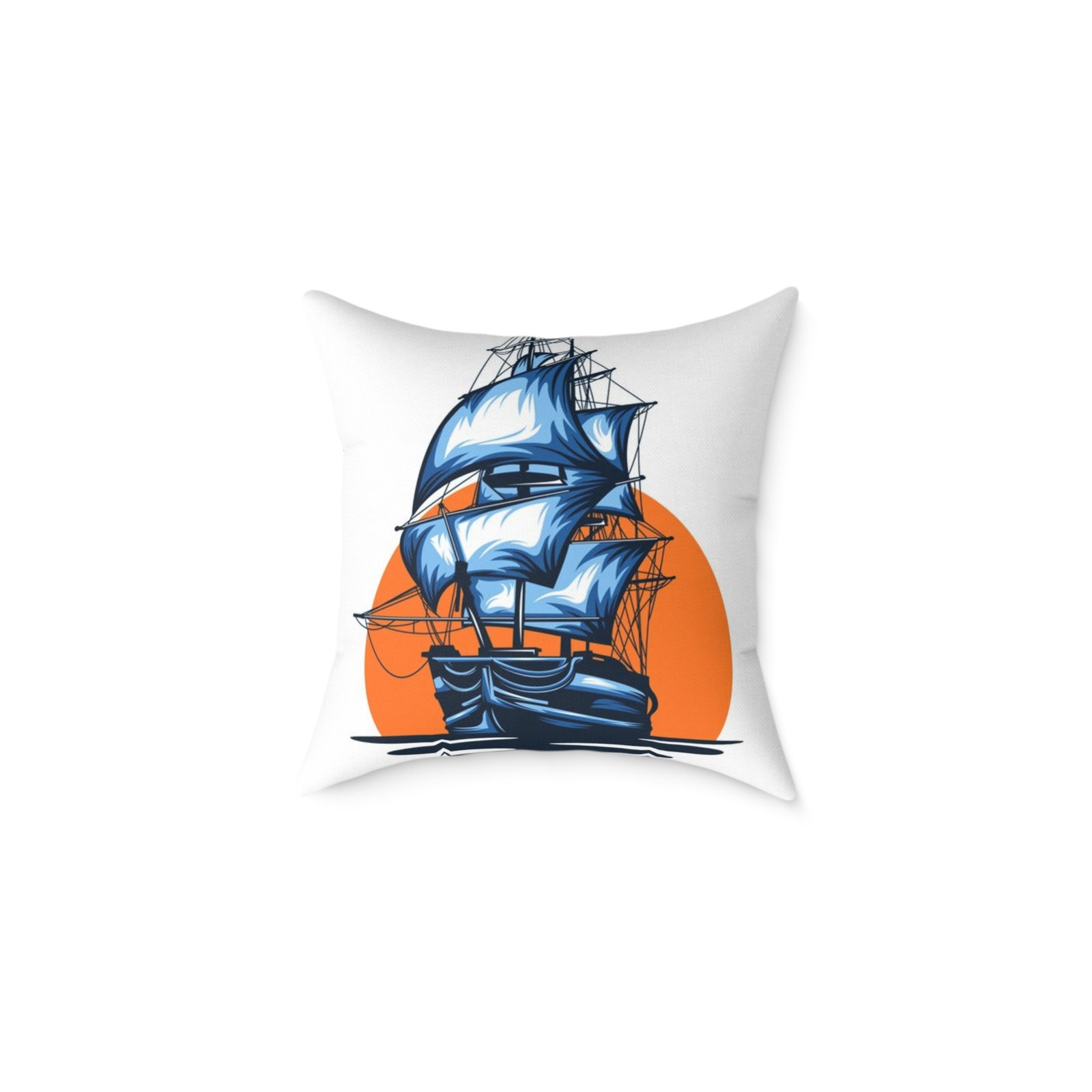 Square Pillow Ships Boats Yachts Sea Sailing Vessels Nautical Decor - Image 5