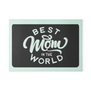 Best Mum Glass Cutting Board - Unique Kitchen Decor, Perfect Gift for Chefs, Home Cooks, and Housewarmings, Ideal for Birthdays or Holidays