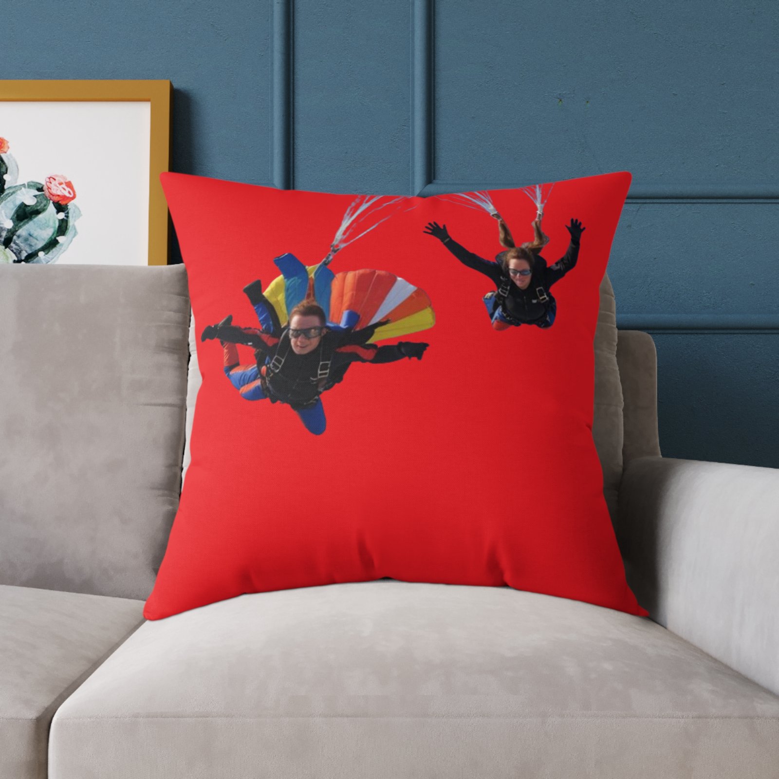 Parachuters Square Poly Canvas Pillow - Image 19