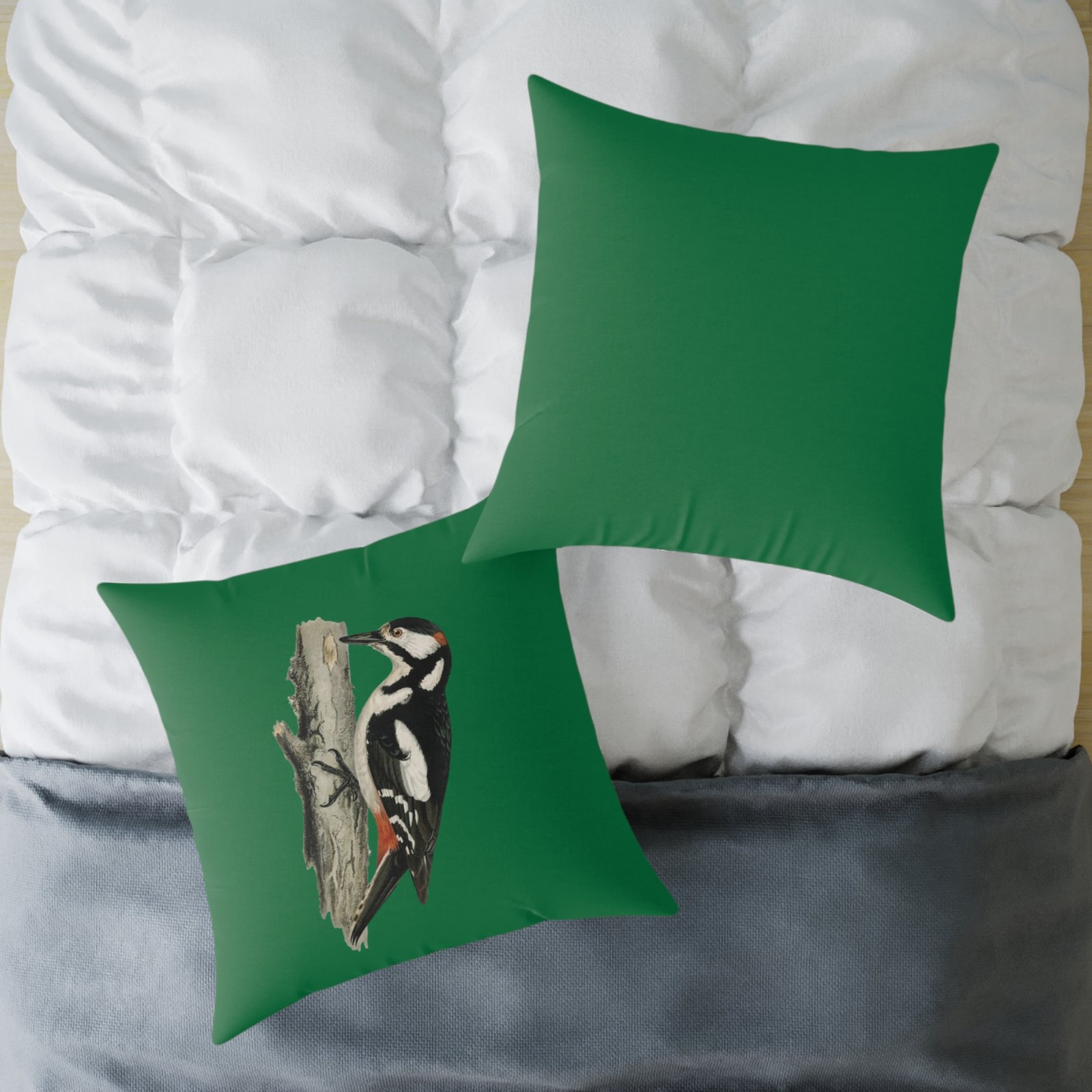 Bird Design Square Poly Canvas Pillow - Image 20
