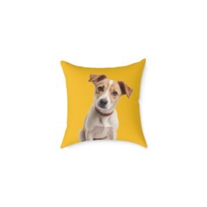 Jack Russell Square Poly Canvas Pillow