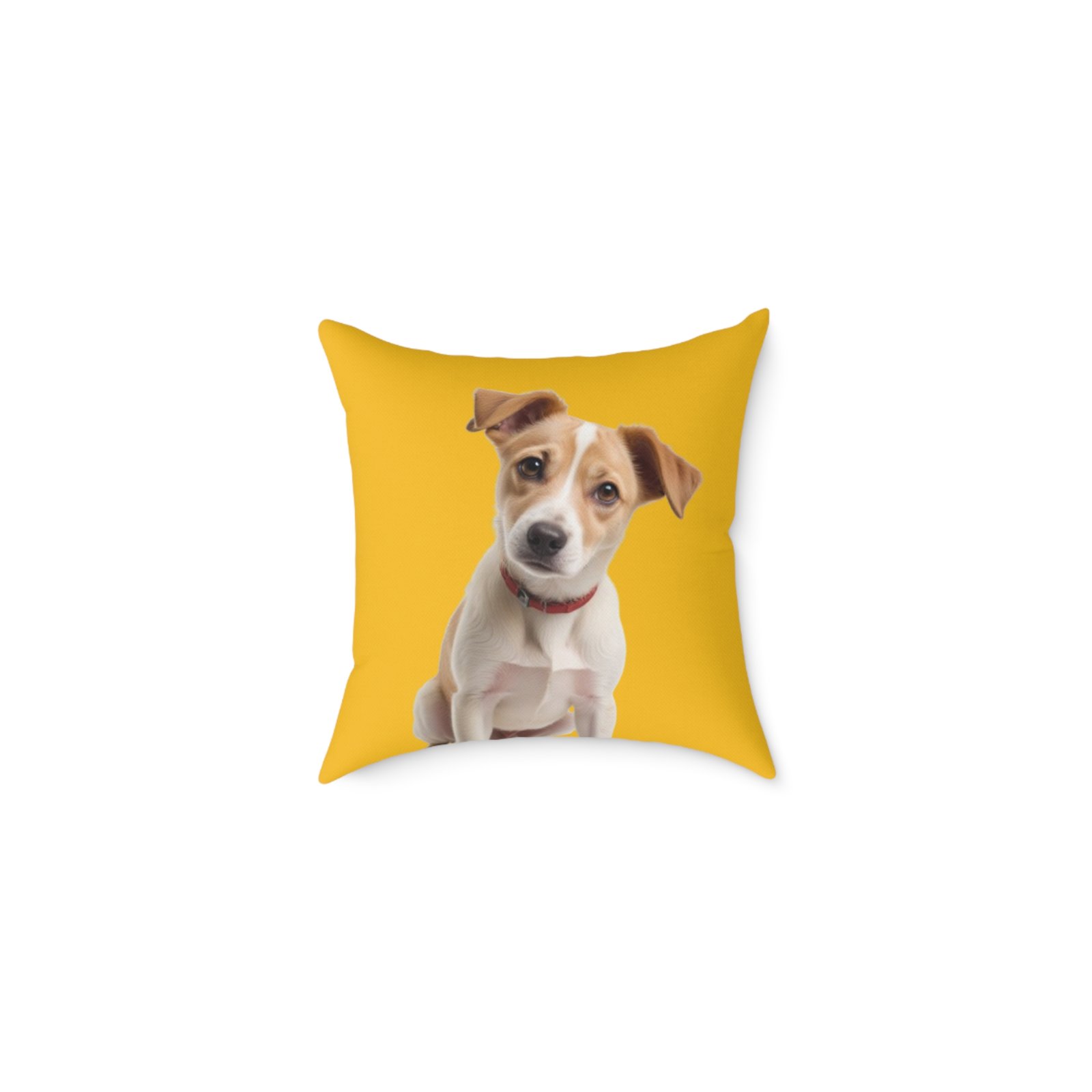 Jack Russell Square Poly Canvas Pillow