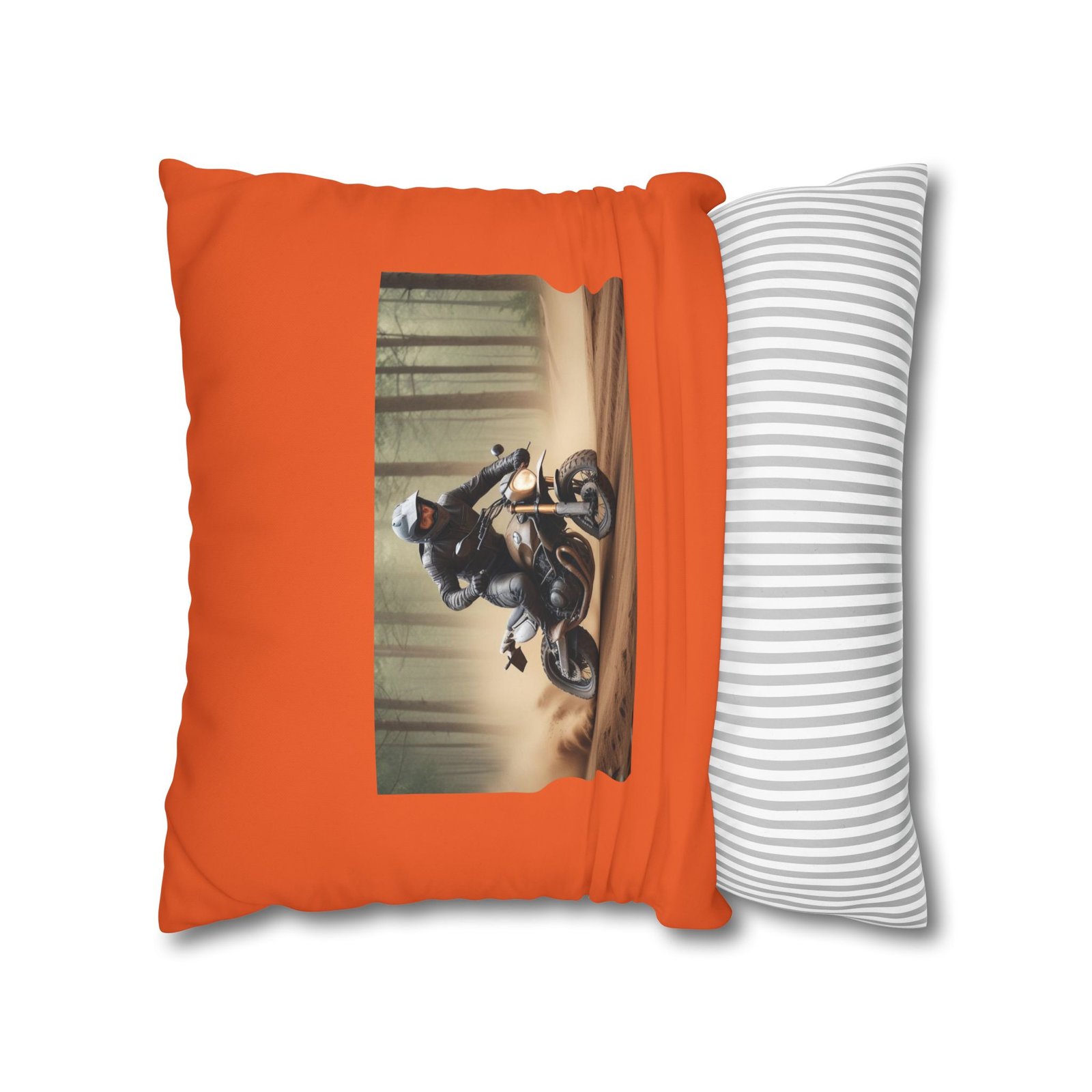 Scrambling Bikes Square Poly Canvas Pillowcase - Image 10