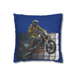 Scrambling Bikes Square Poly Canvas Pillowcase
