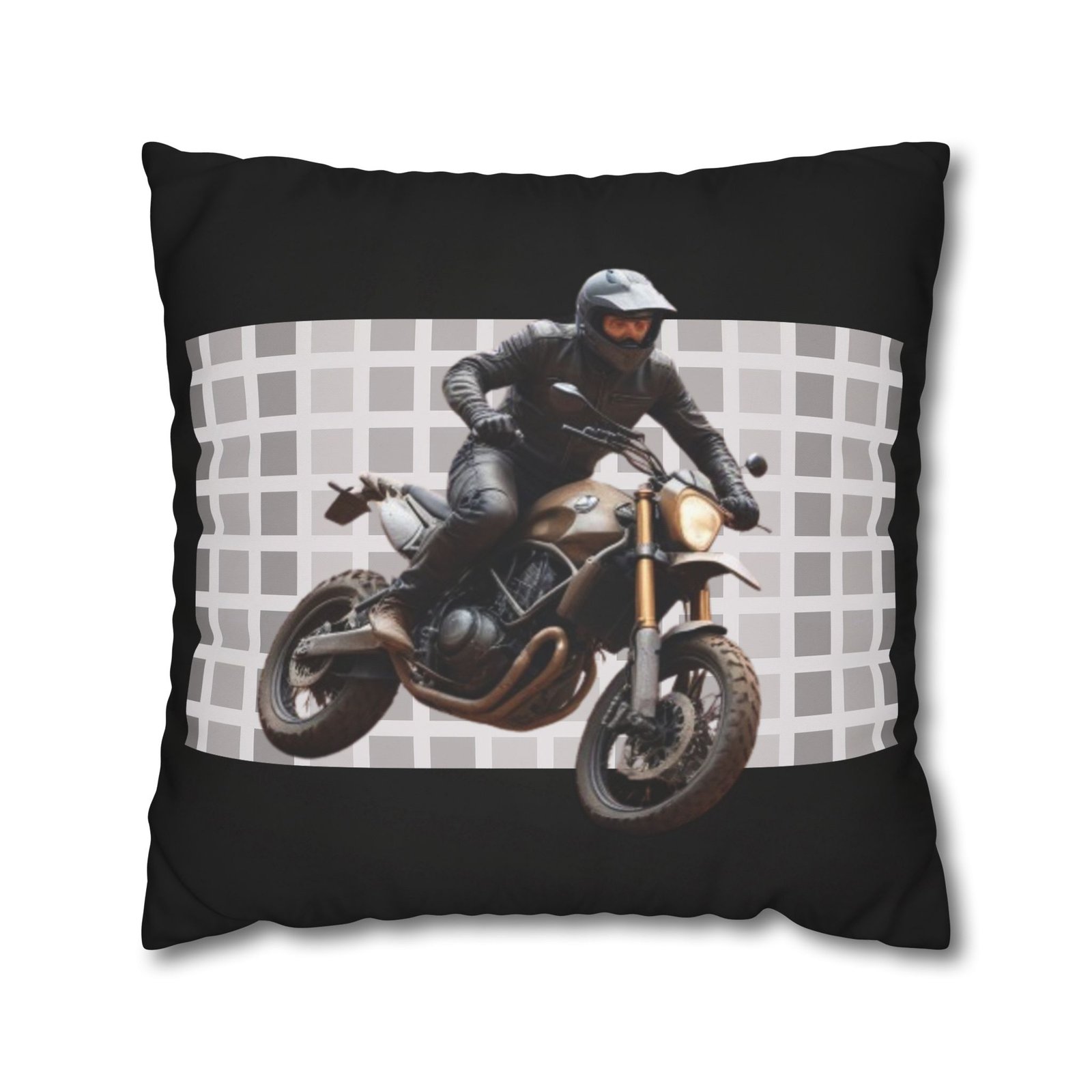 Scrambling Bikes Square Poly Canvas Pillowcase - Image 13