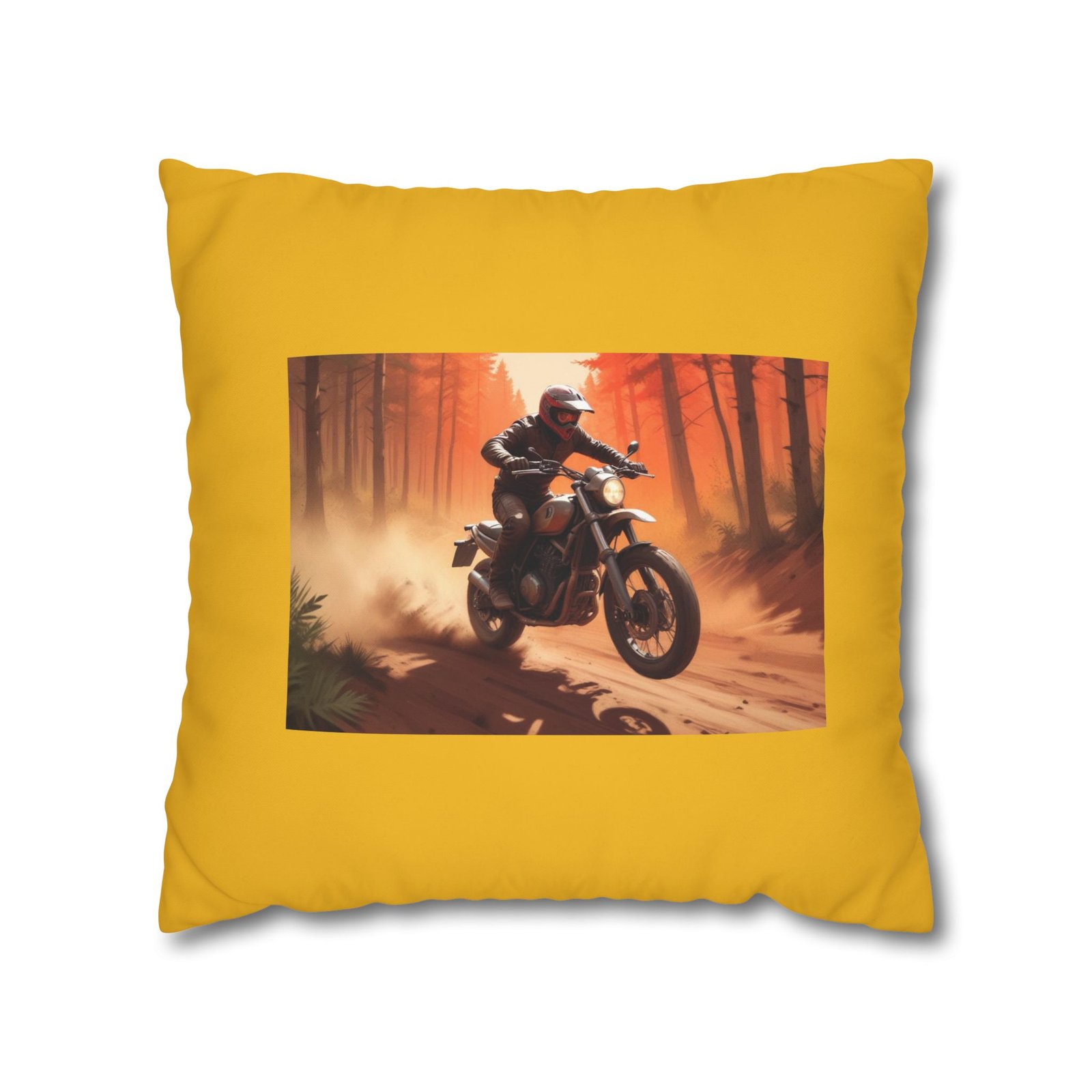 Scrambling Bikes Square Poly Canvas Pillowcase - Image 9