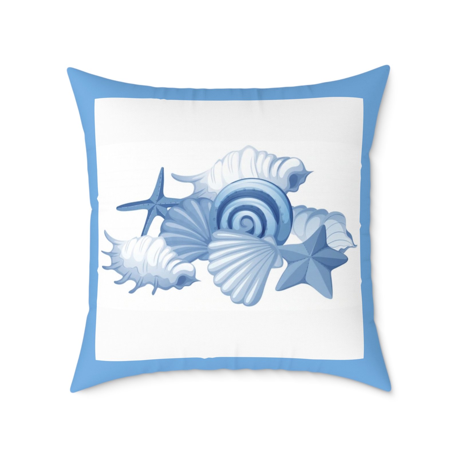 Sea shells Seaside Beach Square Poly Canvas Pillow 08 - Image 17