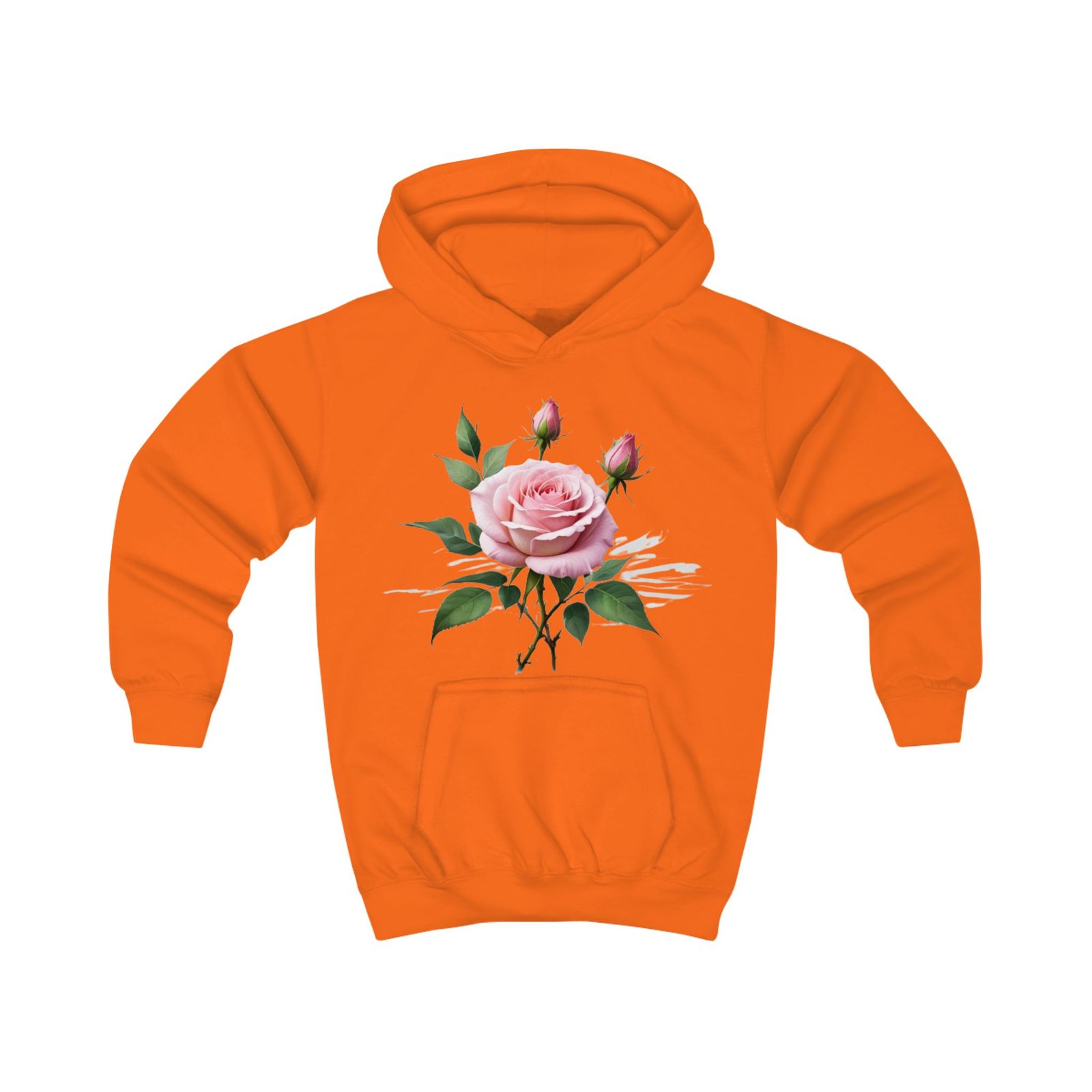 Pink Roses Kids Hoodie - Image 3