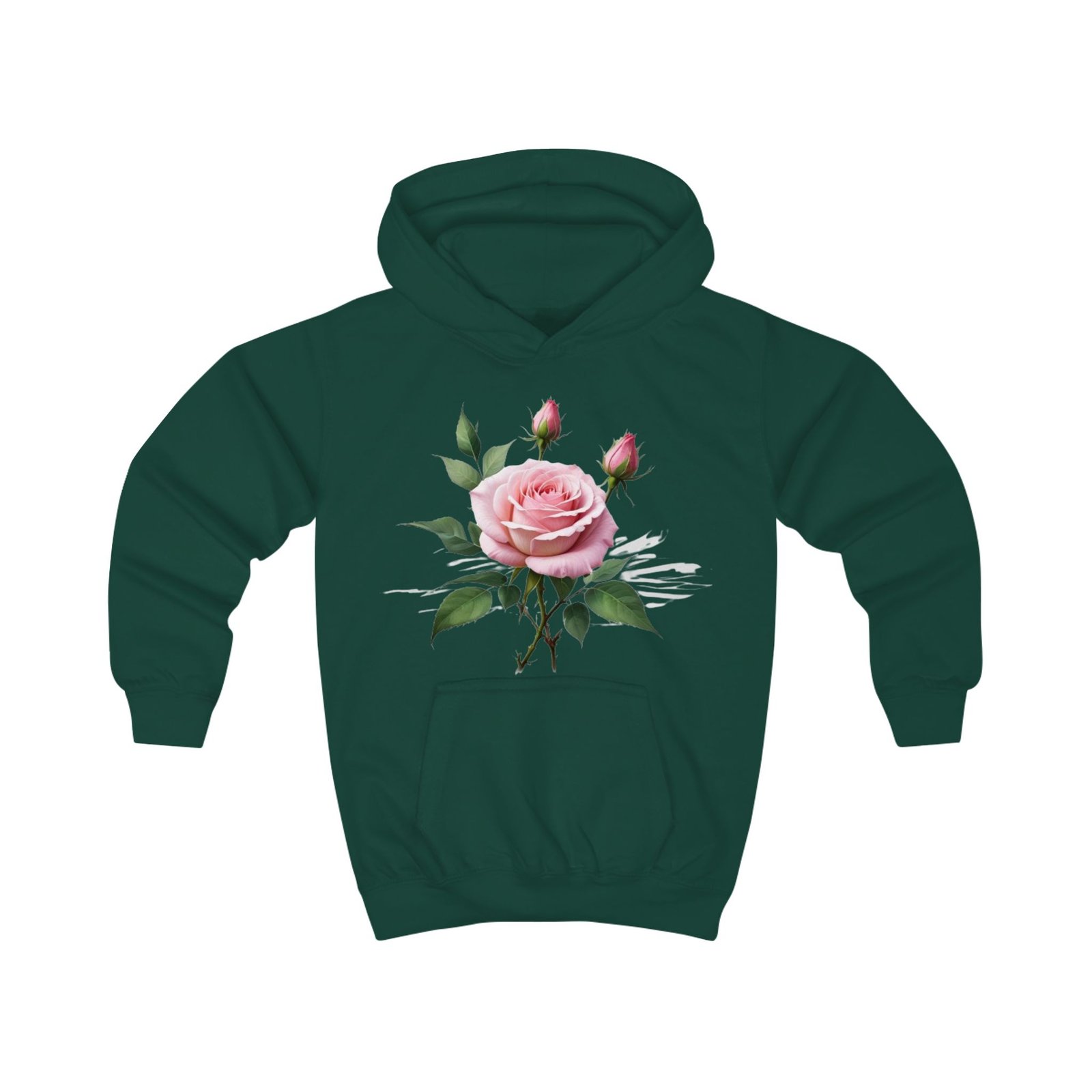 Pink Roses Kids Hoodie - Image 13