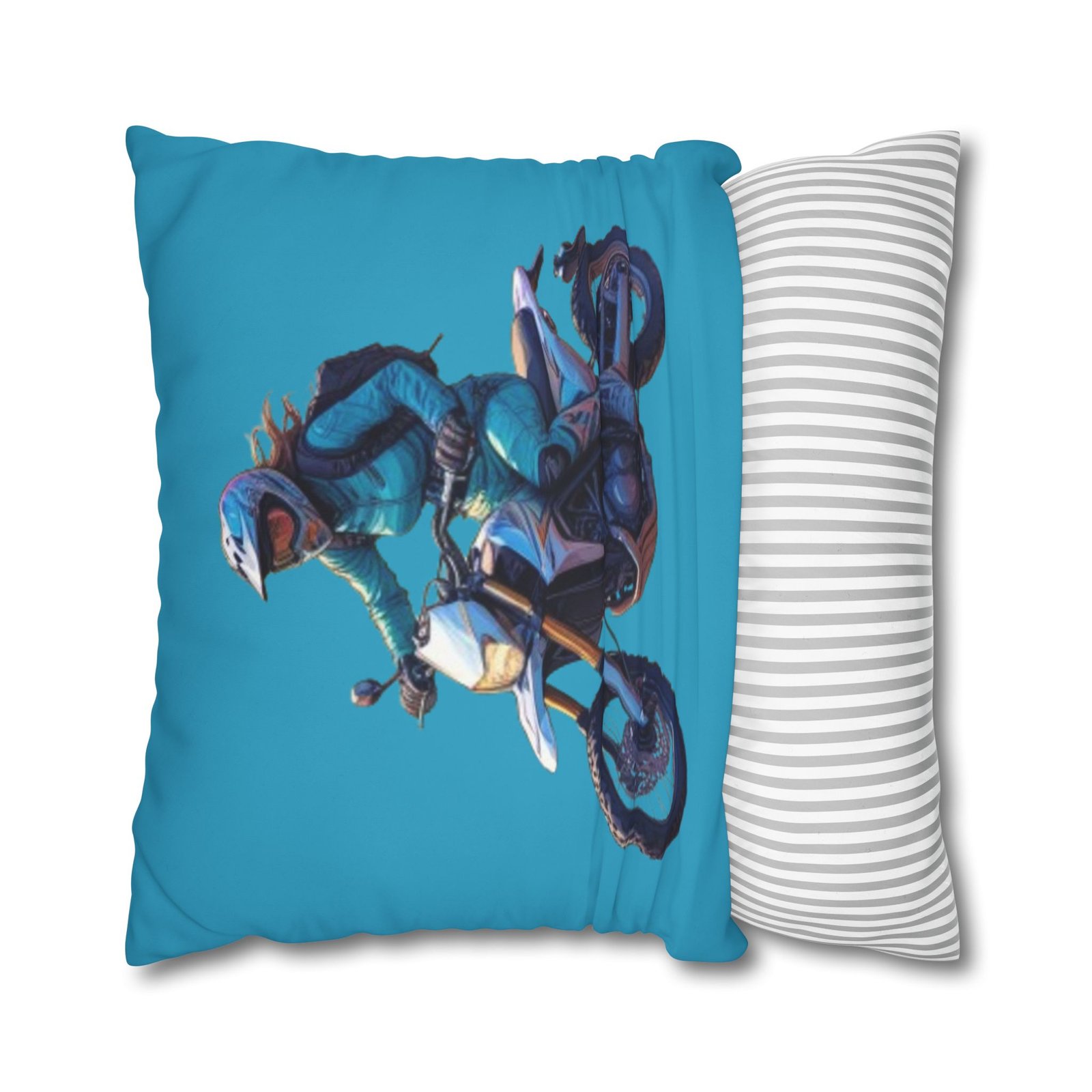 Scrambling Bikes Square Poly Canvas Pillowcase - Image 18