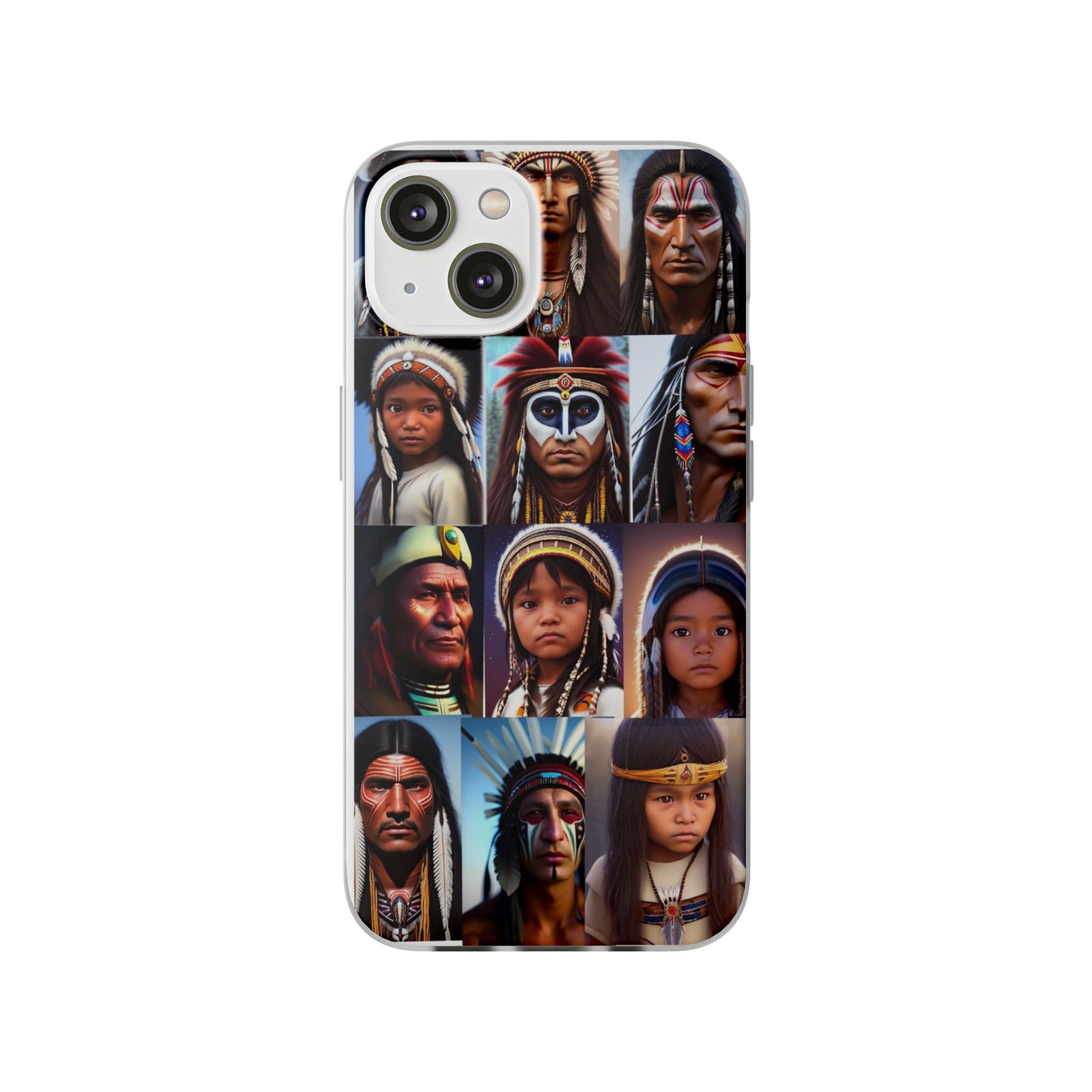 Indian nativ chief Flexi Cases men’s gift Mother’s Day fathers gift grandad phone grandma Xmas teen case dad cover kids mobile