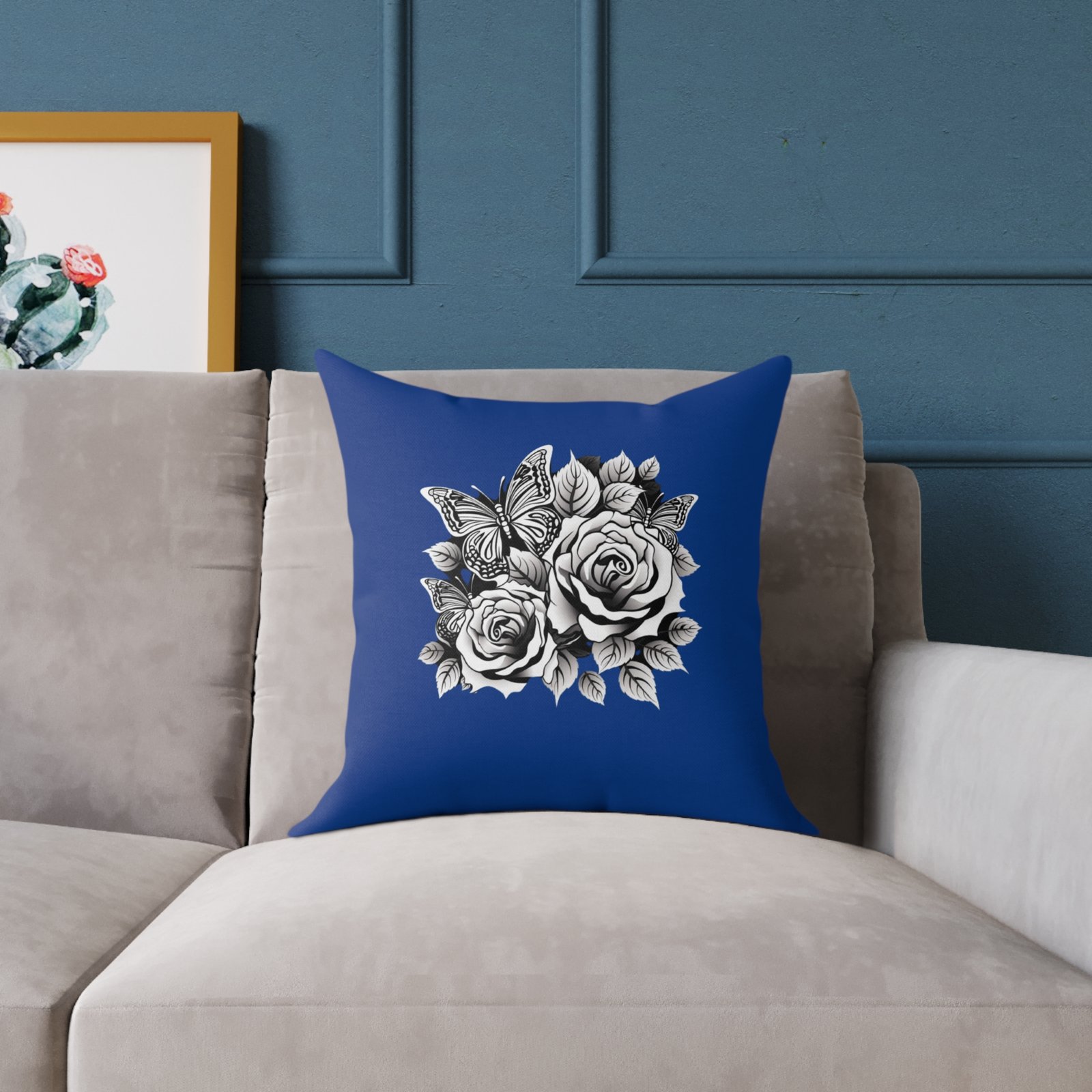 Butterfly Square Poly Canvas Pillow - Image 7