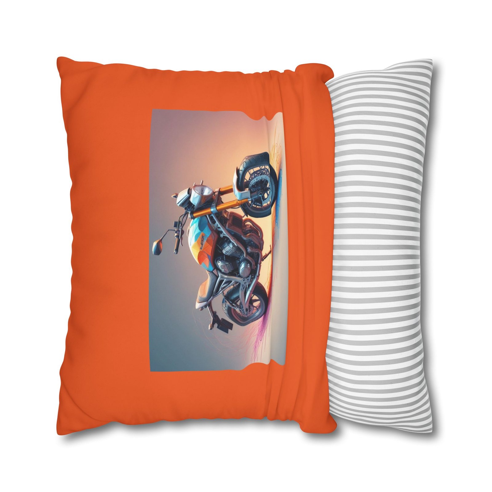 Scrambling Bikes Square Poly Canvas Pillowcase - Image 18