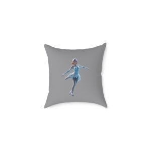 Ice Skating Square Poly Canvas Pillow