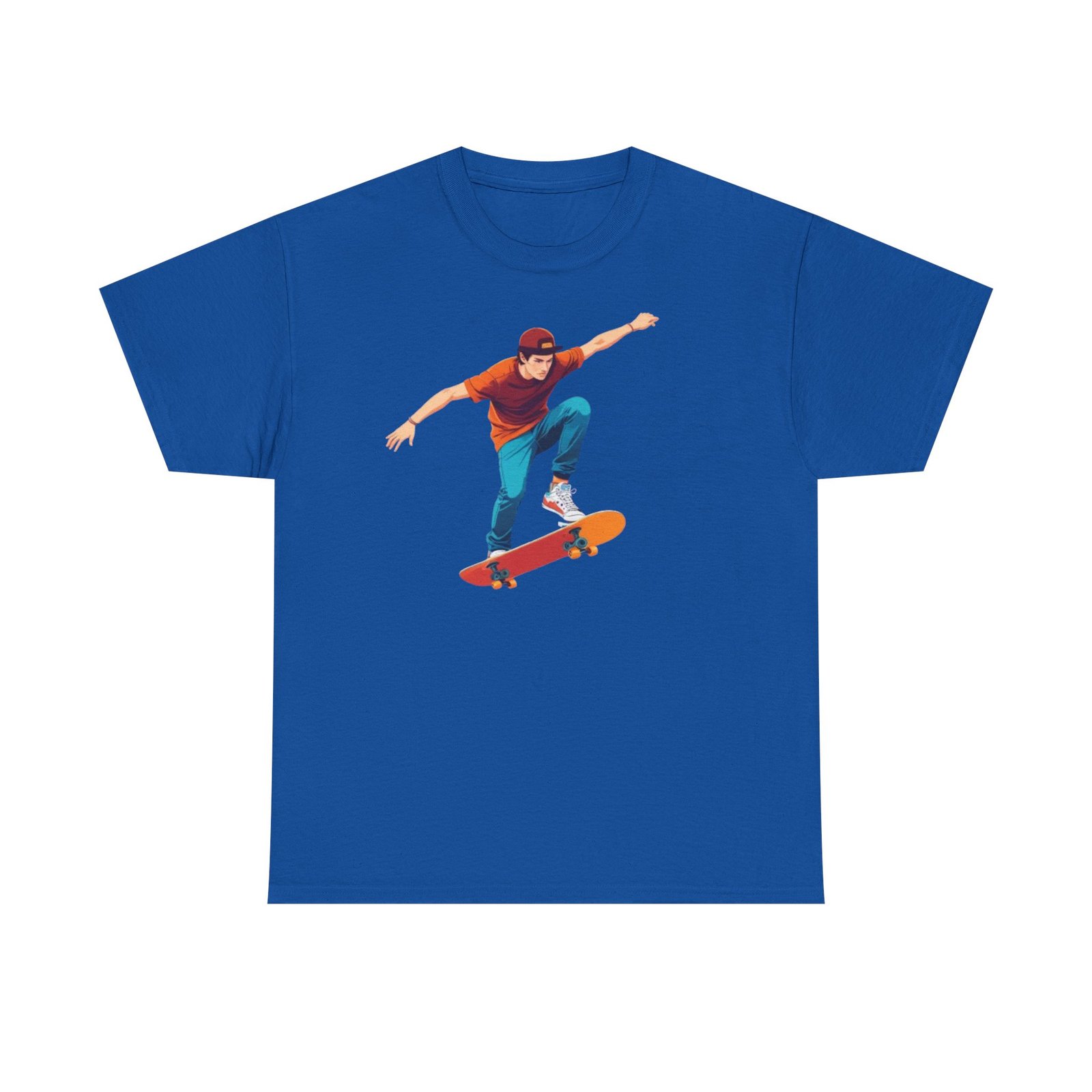 Skateboard Unisex Heavy Cotton Tee - Image 53