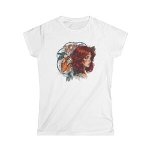 Tiger Lady Art Design Tattoo Soft  style Tshirt