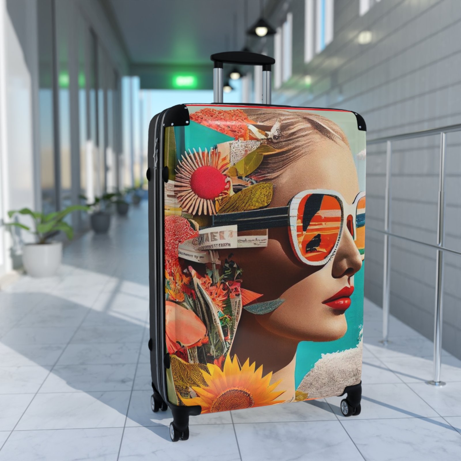 Retro Vintage 70s Prin t Suitcase Flight Case, Vintage Case, Holiday Luggage, Travel Case, Mothers day, Grandma shopping, Beach Case, Teen - Image 11