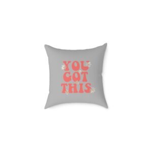 Positivity Self Help Square Poly Canvas Pillow