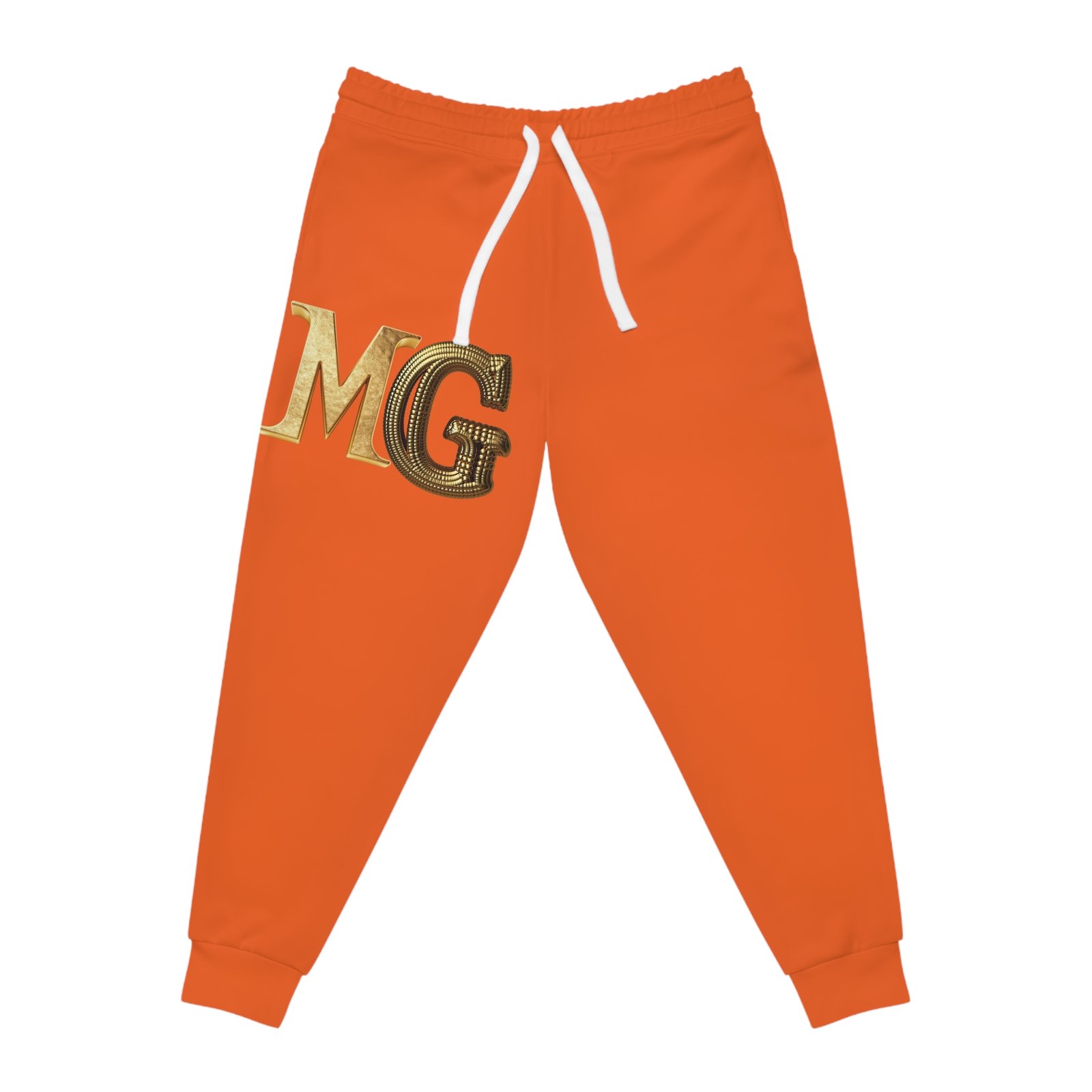 Athletic Joggers with MG Design, Comfortable Jogging Pants, Sportswear Gift, Activewear, Fitness Apparel, Red Joggers