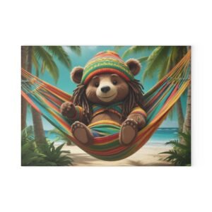 Reggae Rasta Glass Cutting Board - Unique Kitchen Decor, Perfect Gift for Chefs, Home Cooks, and Housewarmings, Ideal for Birthdays or Holidays