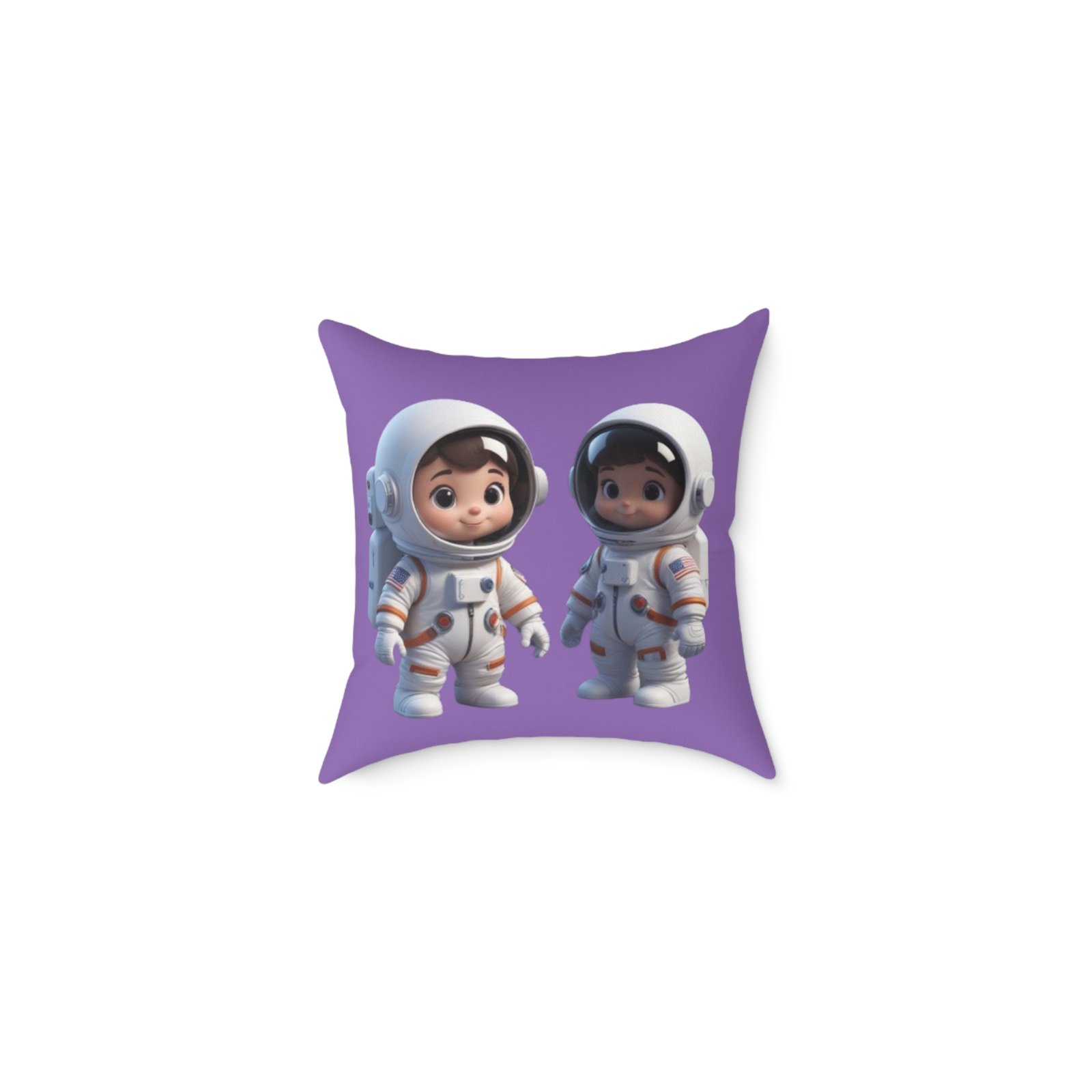 Astronauts Square Poly Canvas Pillow 08