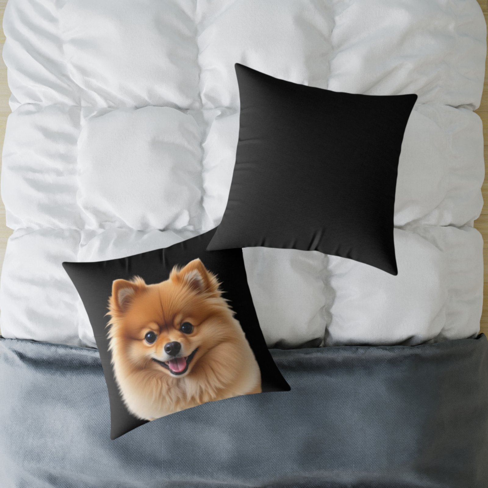 Pomeranian Dog Square Poly Canvas Pillow - Image 16