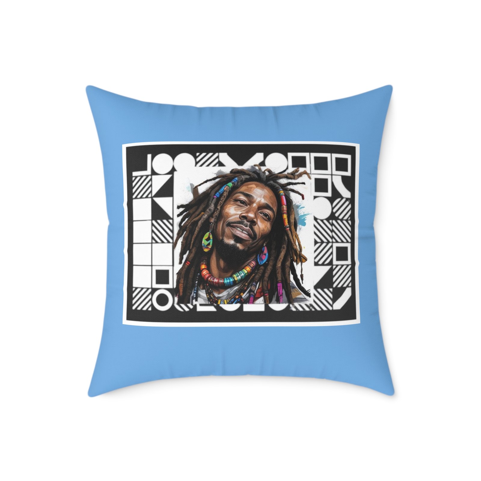 Rastafarian Square Poly Canvas Pillow - Image 13