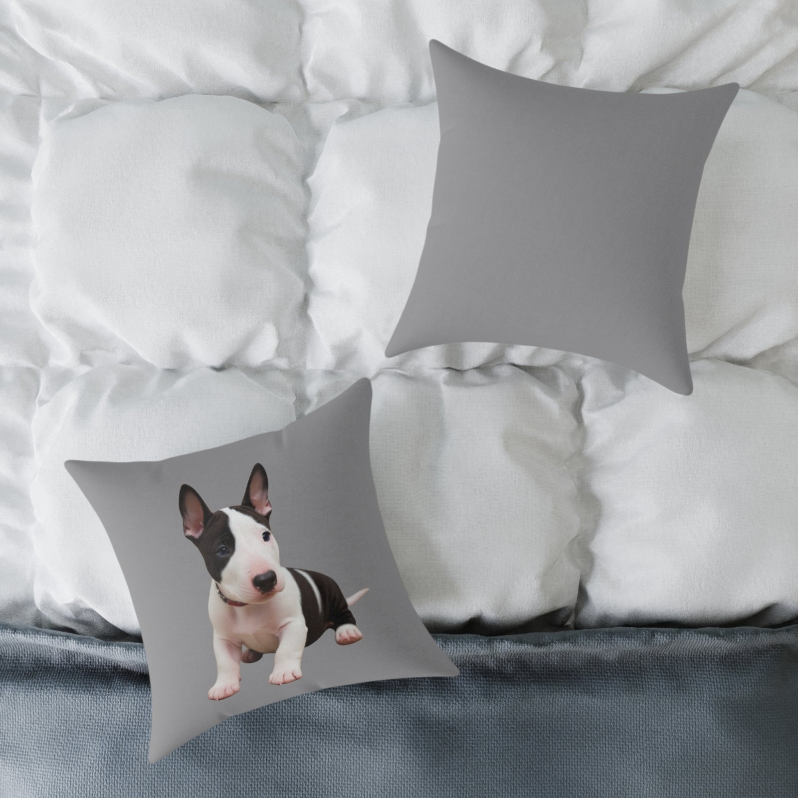 English Bull Terrier Square Poly Canvas Pillow - Image 8