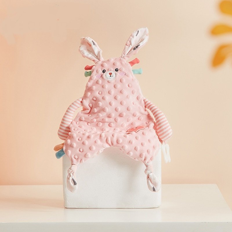 Baby Appease Towel Nursing Teether Kawaii Bunny Ears Newborn Face Towel Baby Toddler Comfort Sleeping Cuddling Towel Doll Toys - Image 5