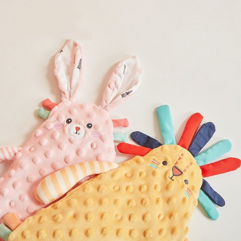 Baby Appease Towel Nursing Teether Kawaii Bunny Ears Newborn Face Towel Baby Toddler Comfort Sleeping Cuddling Towel Doll Toys - Image 4