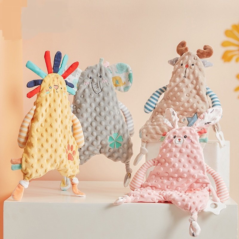 Baby Appease Towel Nursing Teether Kawaii Bunny Ears Newborn Face Towel Baby Toddler Comfort Sleeping Cuddling Towel Doll Toys - Image 2