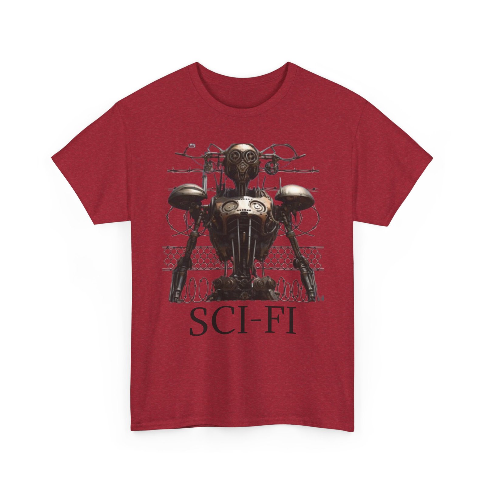Sci-Fi Robot Futuristic Tee, Unisex Cotton T-Shirt, Geeky Clothing, Perfect Gift for Sci-Fi Lovers, Casual Wear, Unique Graphic Tee - Image 51