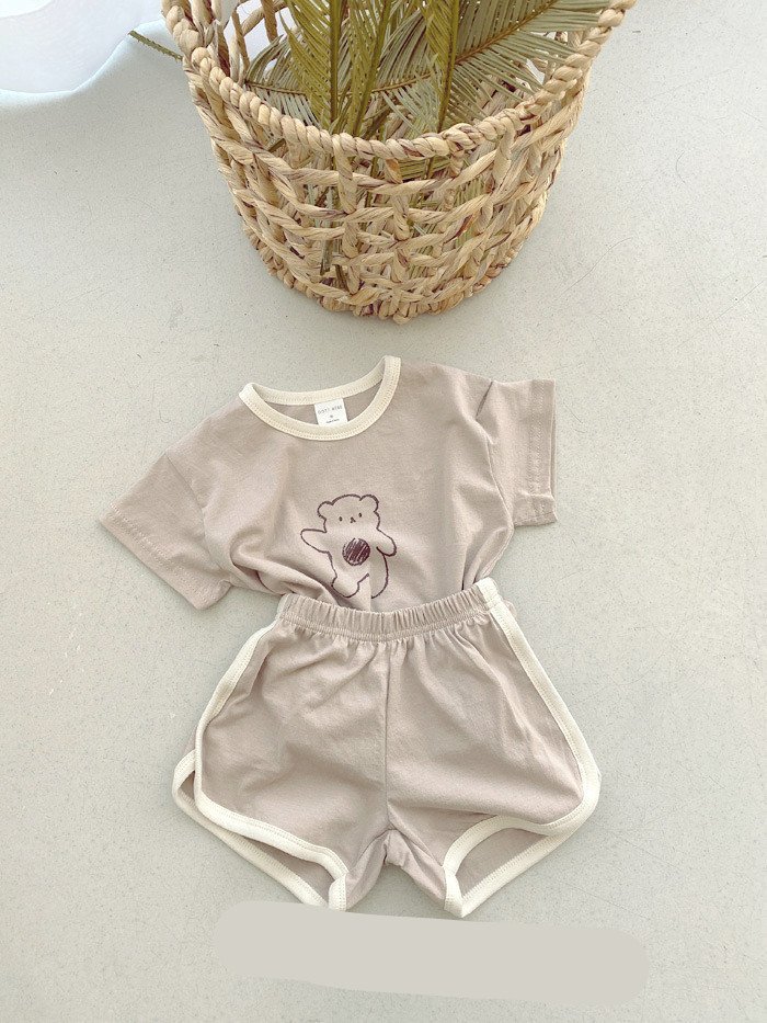 Baby Bear Cotton Suit Two-piece Cartoon Comfort For Babies And Toddlers - Image 3
