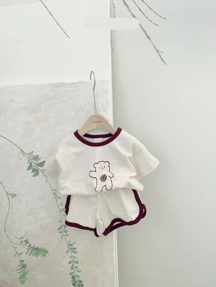 Baby Bear Cotton Suit Two-piece Cartoon Comfort For Babies And Toddlers - Image 5