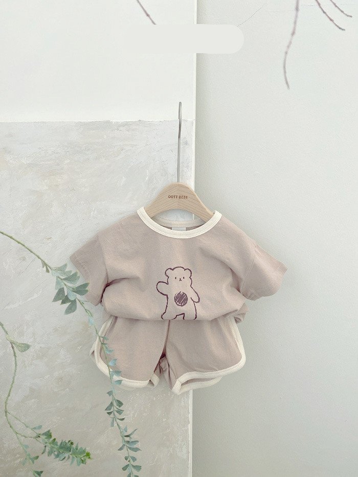 Baby Bear Cotton Suit Two-piece Cartoon Comfort For Babies And Toddlers - Image 6