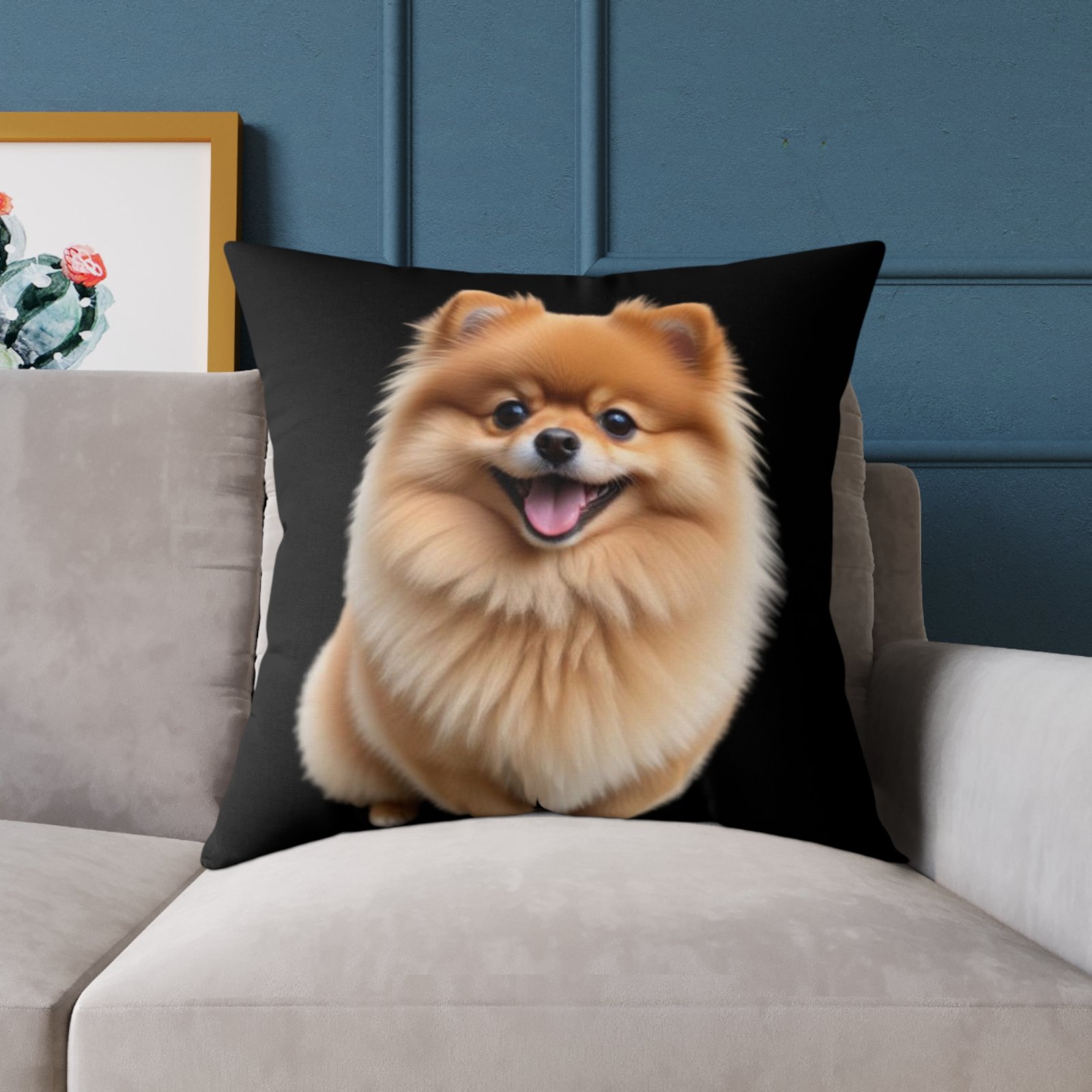 Pomeranian Dog Square Poly Canvas Pillow - Image 19