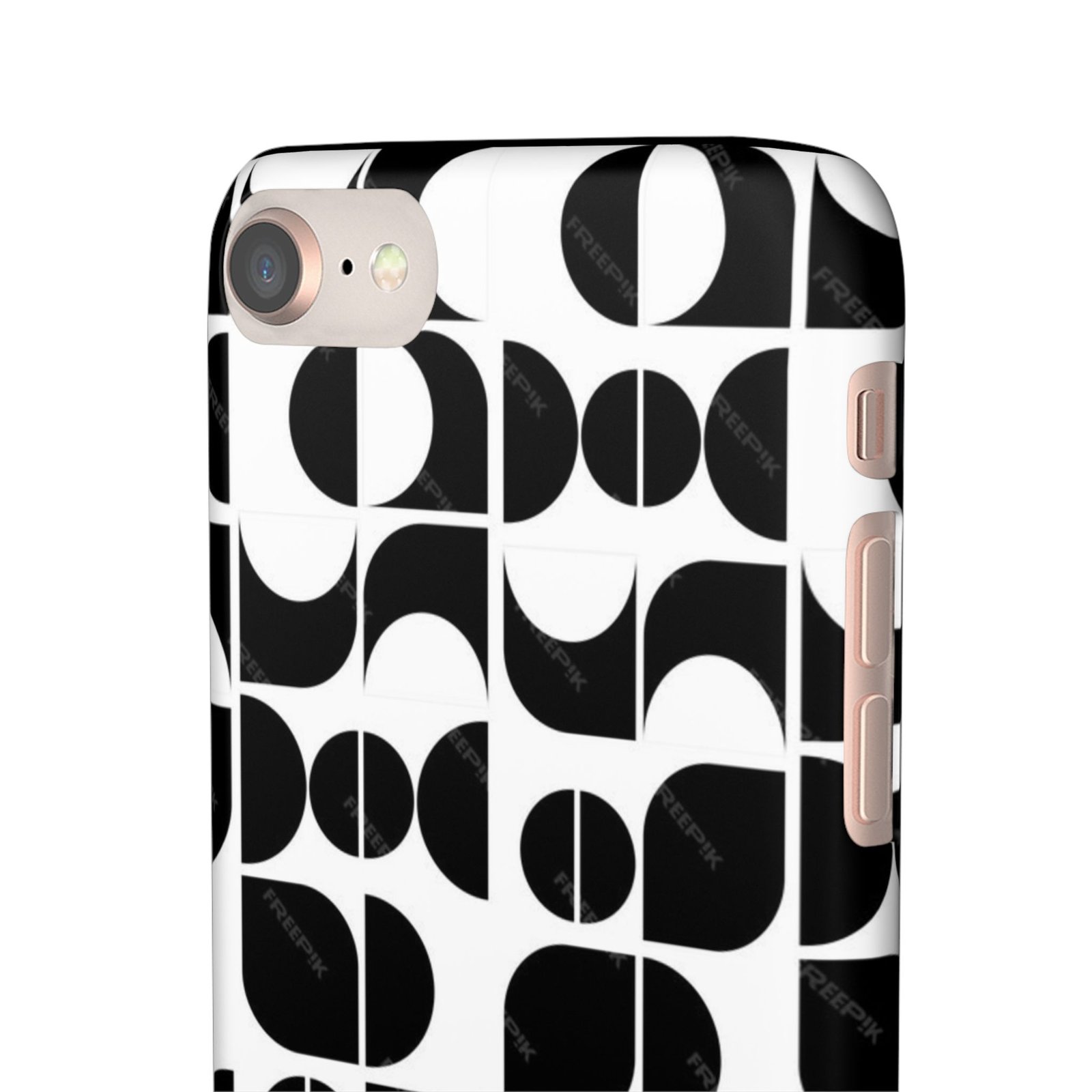 Black And White Pattern Pattern Snap Cases - Image 4