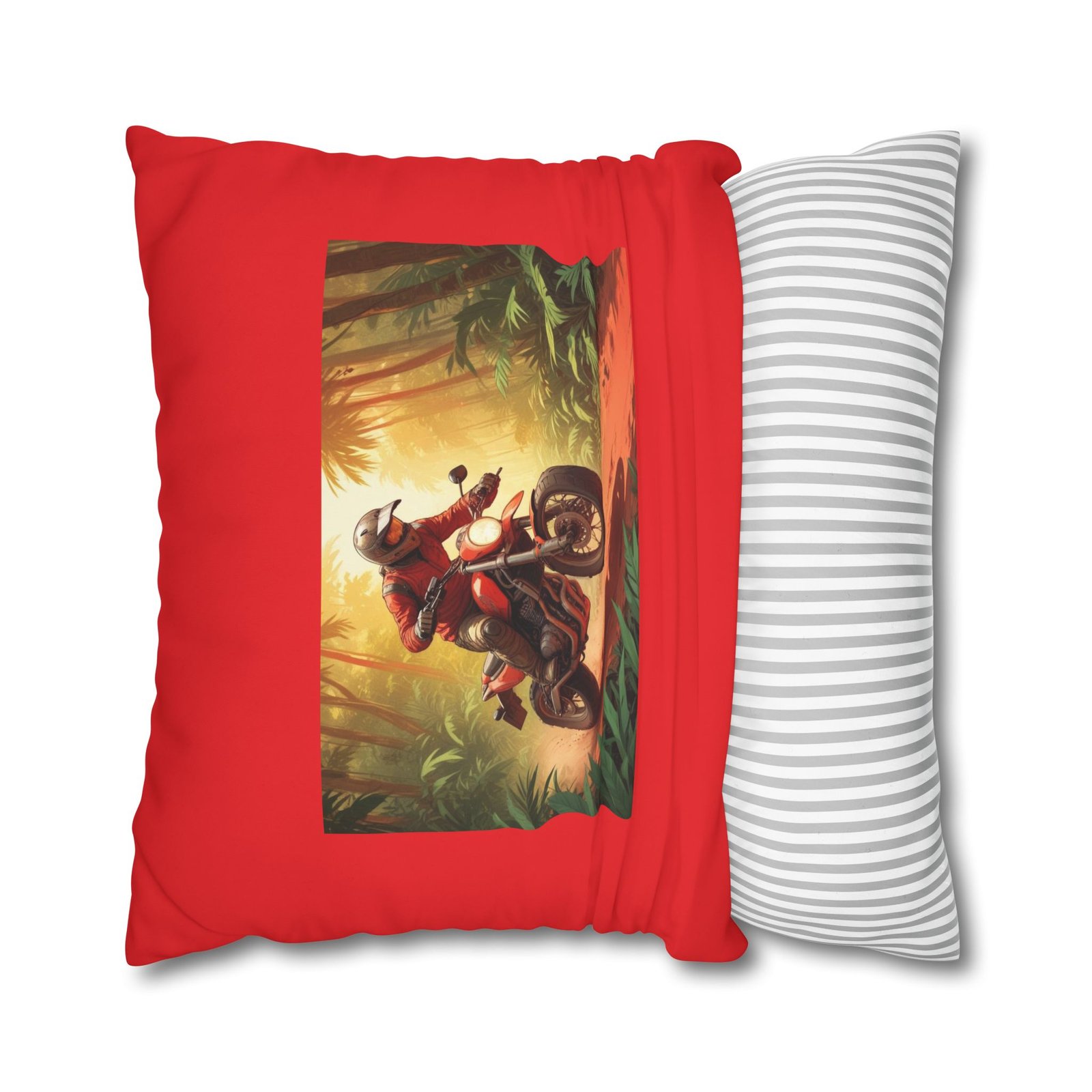 Scrambling Bikes Square Poly Canvas Pillowcase - Image 18
