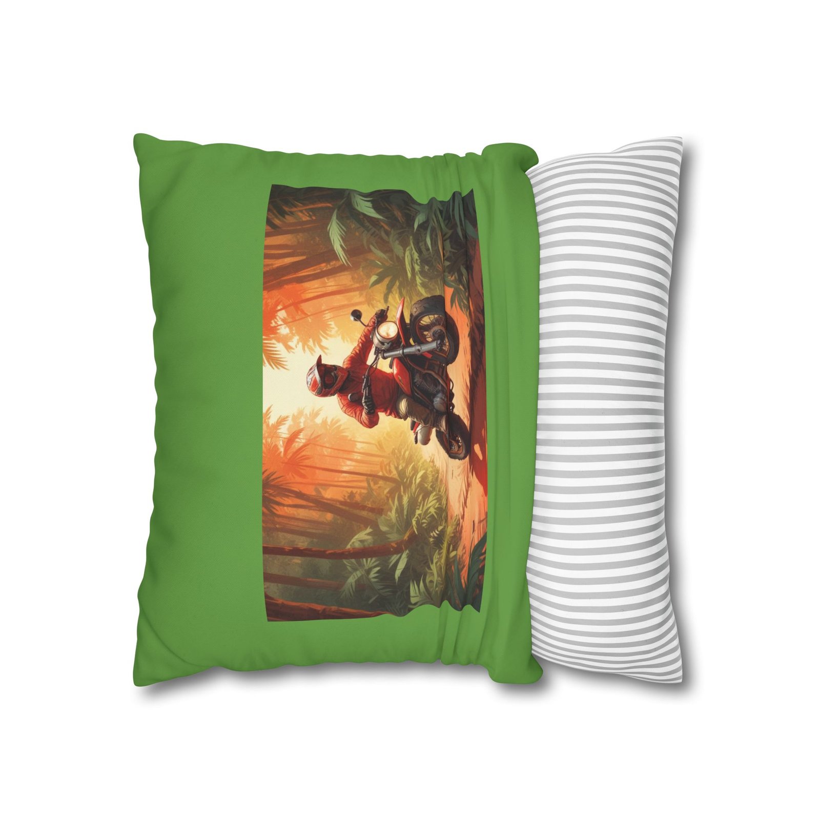Scrambling Bikes Square Poly Canvas Pillowcase - Image 6
