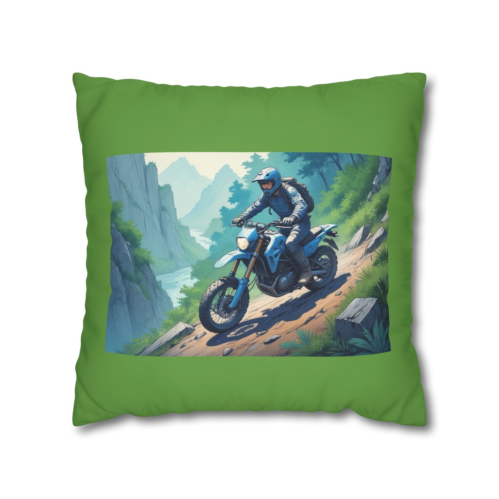Scrambling Bikes Square Poly Canvas Pillowcase - Image 9