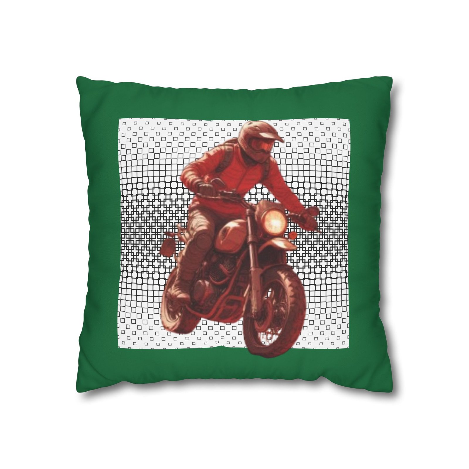 Scrambling Bikes Square Poly Canvas Pillowcase - Image 5