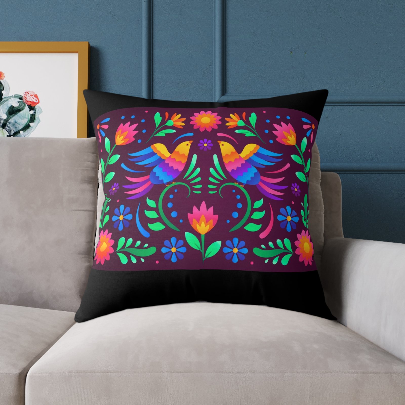Mexico Square Poly Canvas Pillow - Image 19