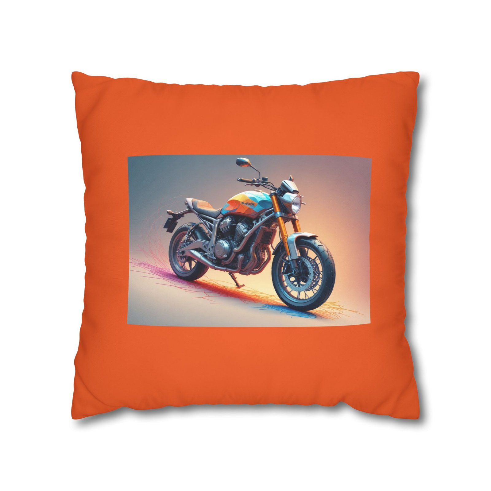 Scrambling Bikes Square Poly Canvas Pillowcase - Image 9