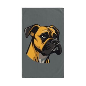 Boxer Plaid Hand Towel, Dog Lover Gift, Kitchen Decor, Pet Accessories, Unique Home Decor, Holiday Gift Idea