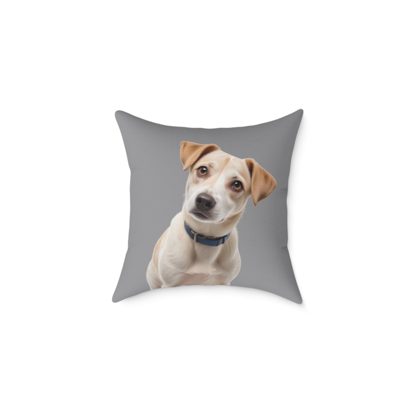 Jack Russell Square Poly Canvas Pillow - Image 5