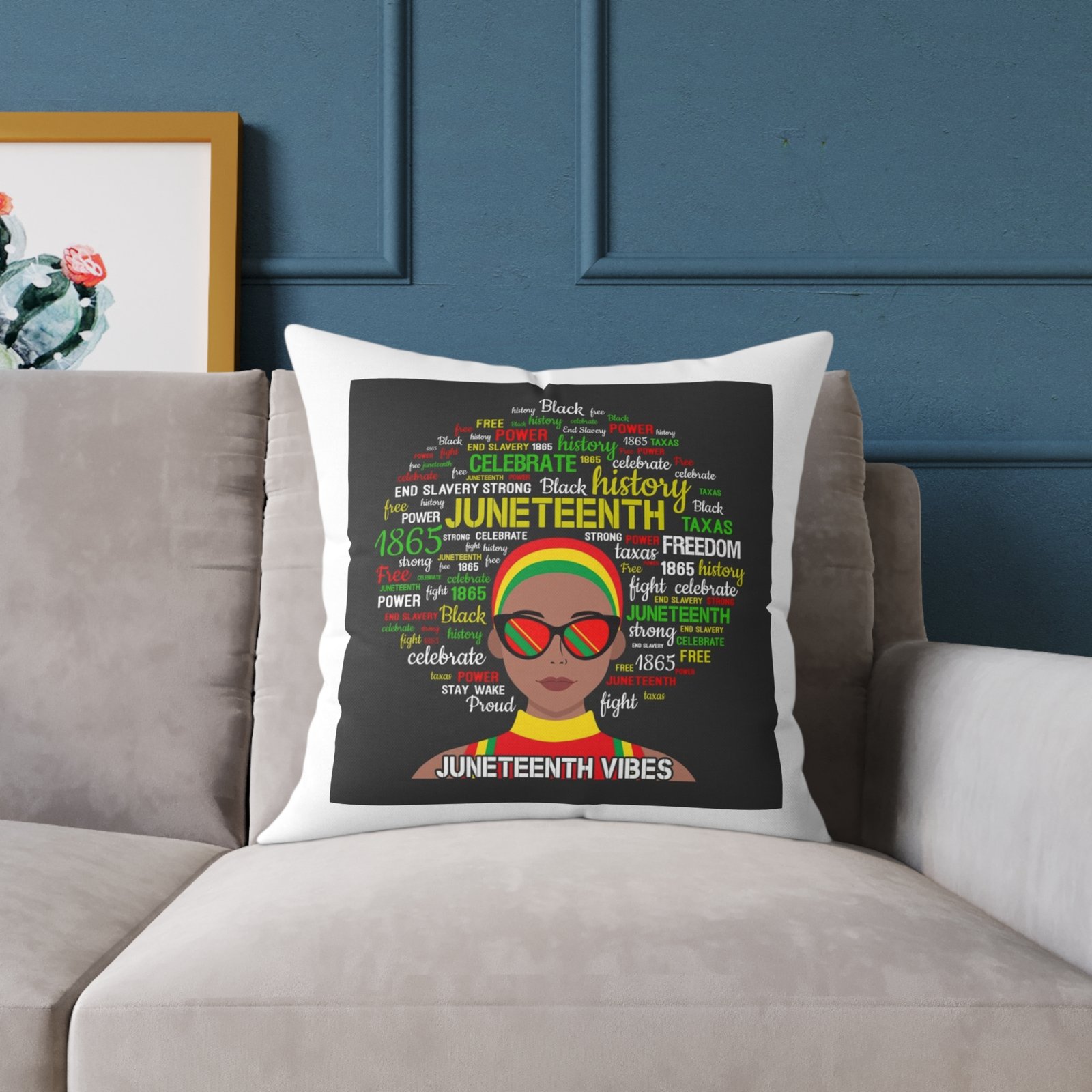 Jamaica Reggae Rasta Music Spliff Cannabis Square Poly Canvas Pillow 08 - Image 11