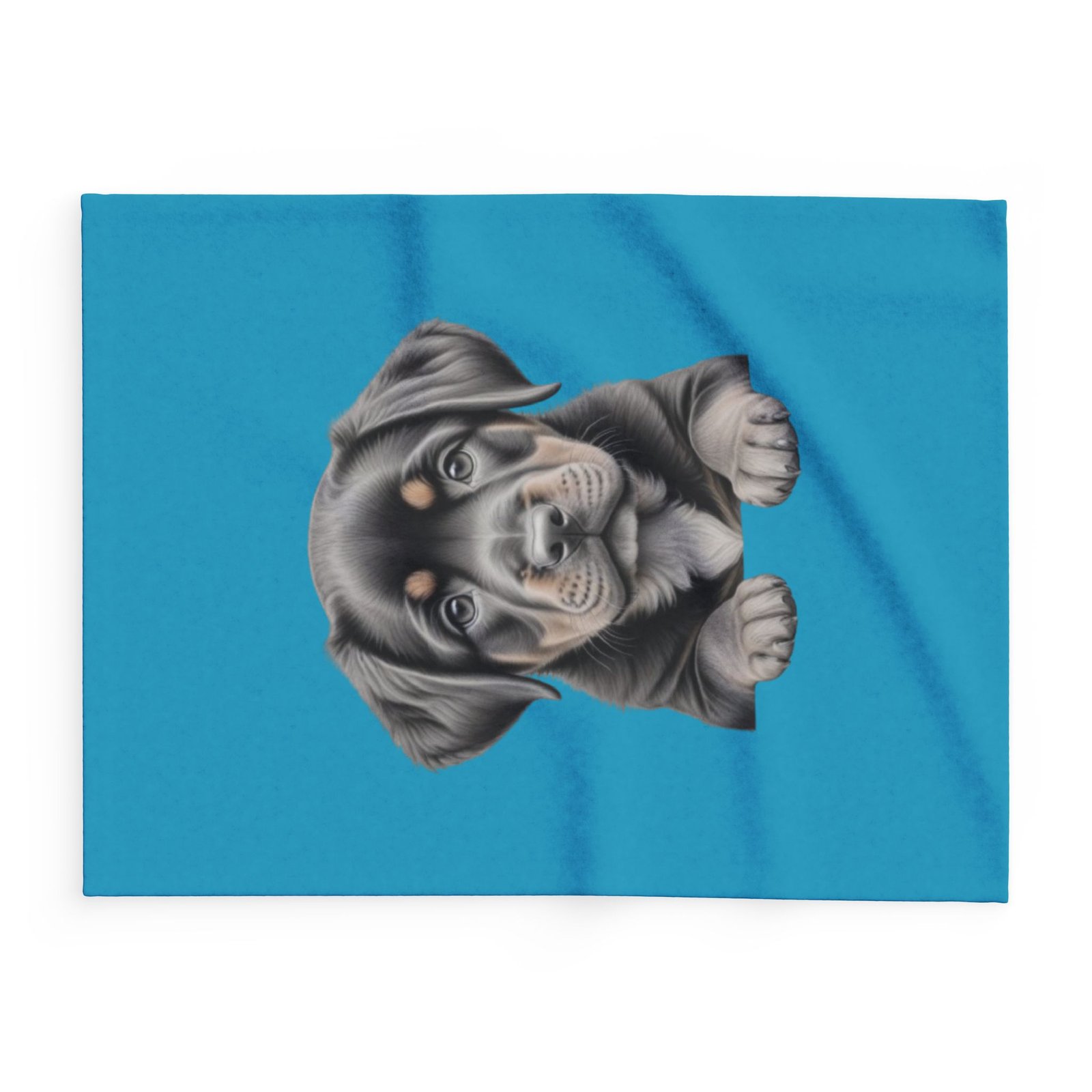 Rottweiller Puppy Arctic Fleece Blanket 08 - Image 2