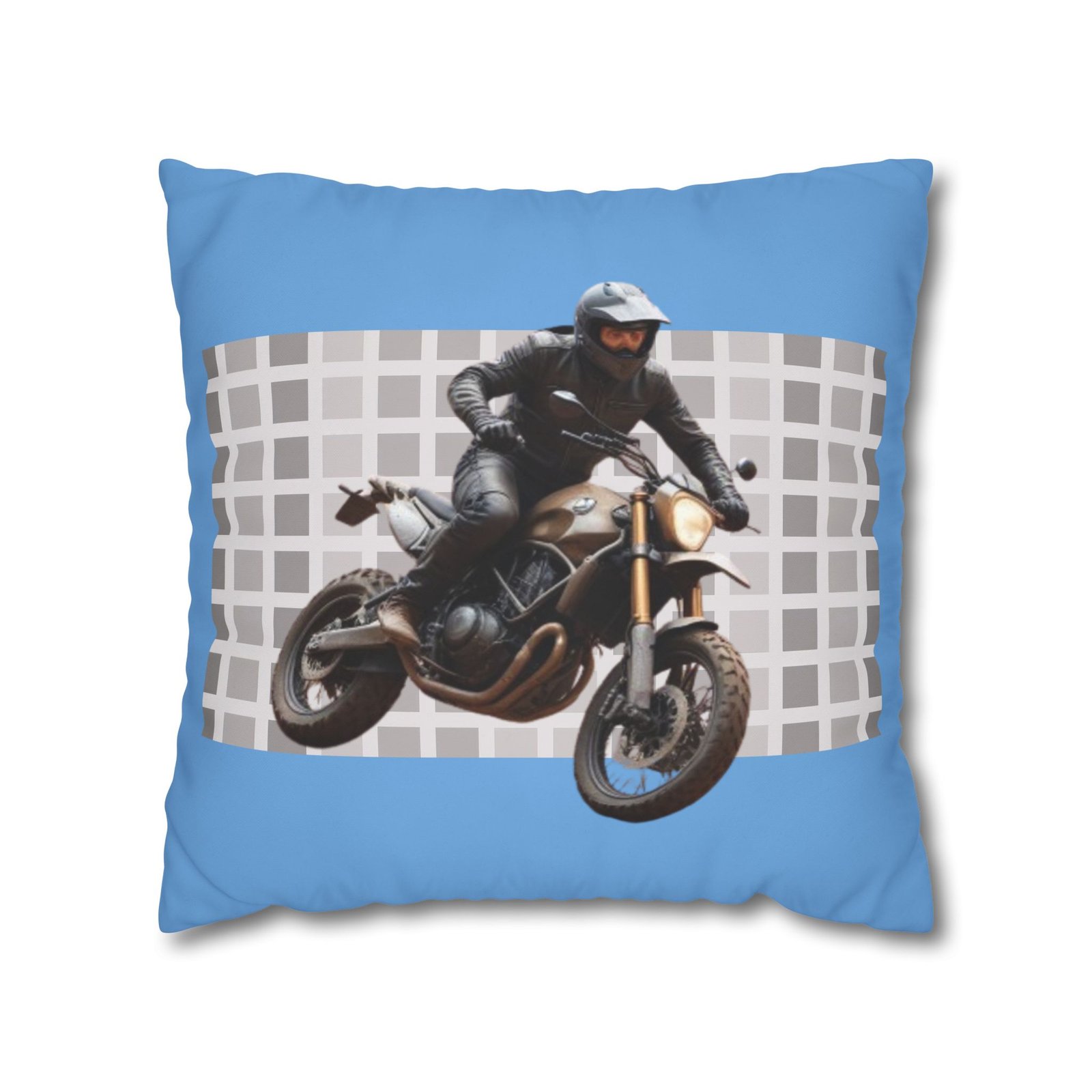 Scrambling Bikes Square Poly Canvas Pillowcase - Image 9
